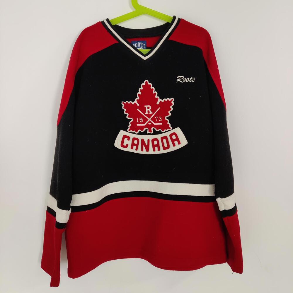 Roots Canada Hockey Fleece Top Kid's Size XXL Gorpcore